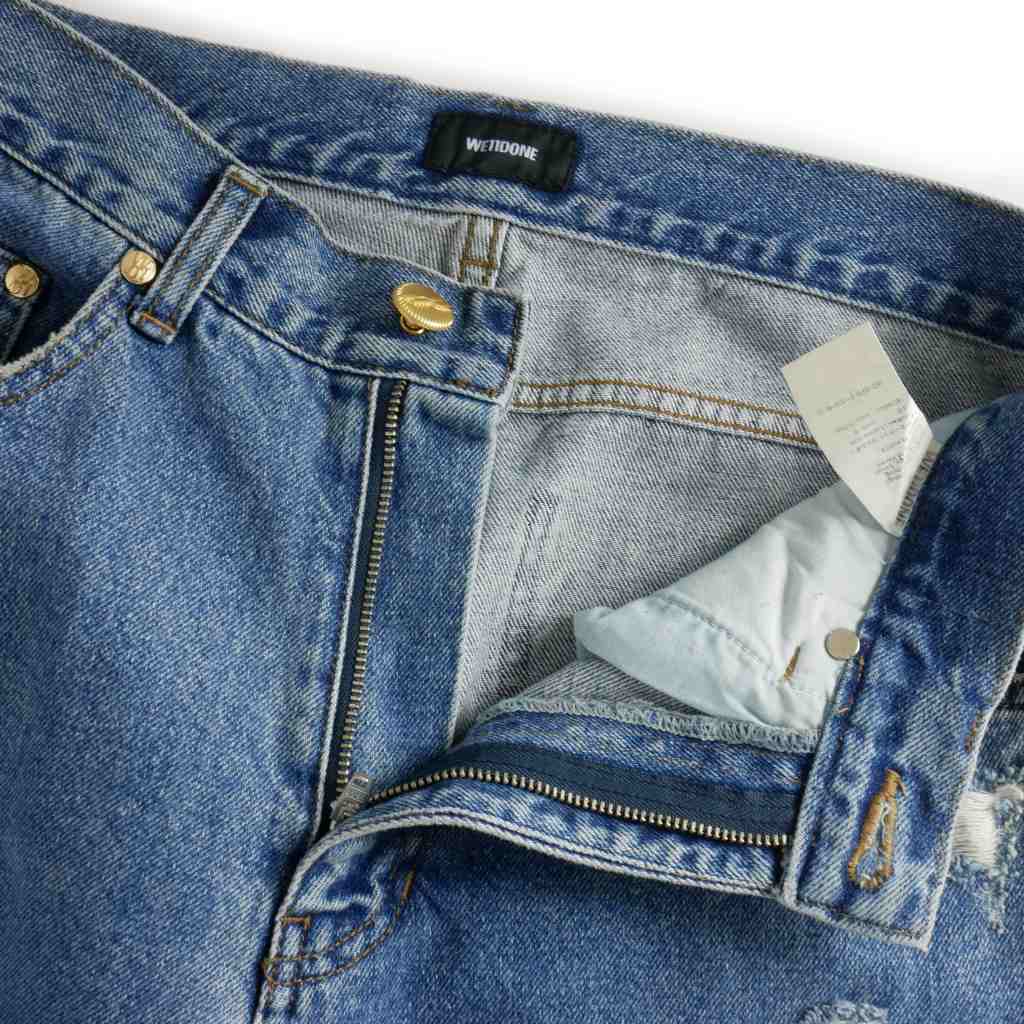 ウェルダン WE11DONE リメイク パッチワークデニム ジーンズ フレア S  