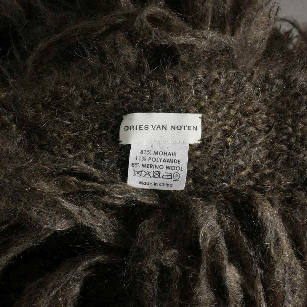 ドリスヴァンノッテン DRIES VAN NOTEN 20AW モヘア混 ロング フリンジ