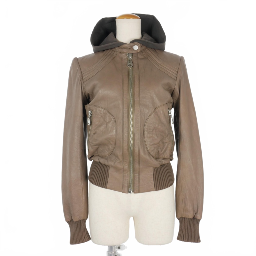 ドーマレザー DOMA LEATHER フード付き レザー ライダース