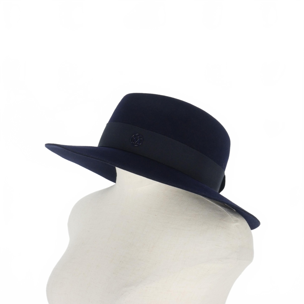 Maison Michel メゾンミッシェル ネイビー ウールハット 美品☆ MAISON