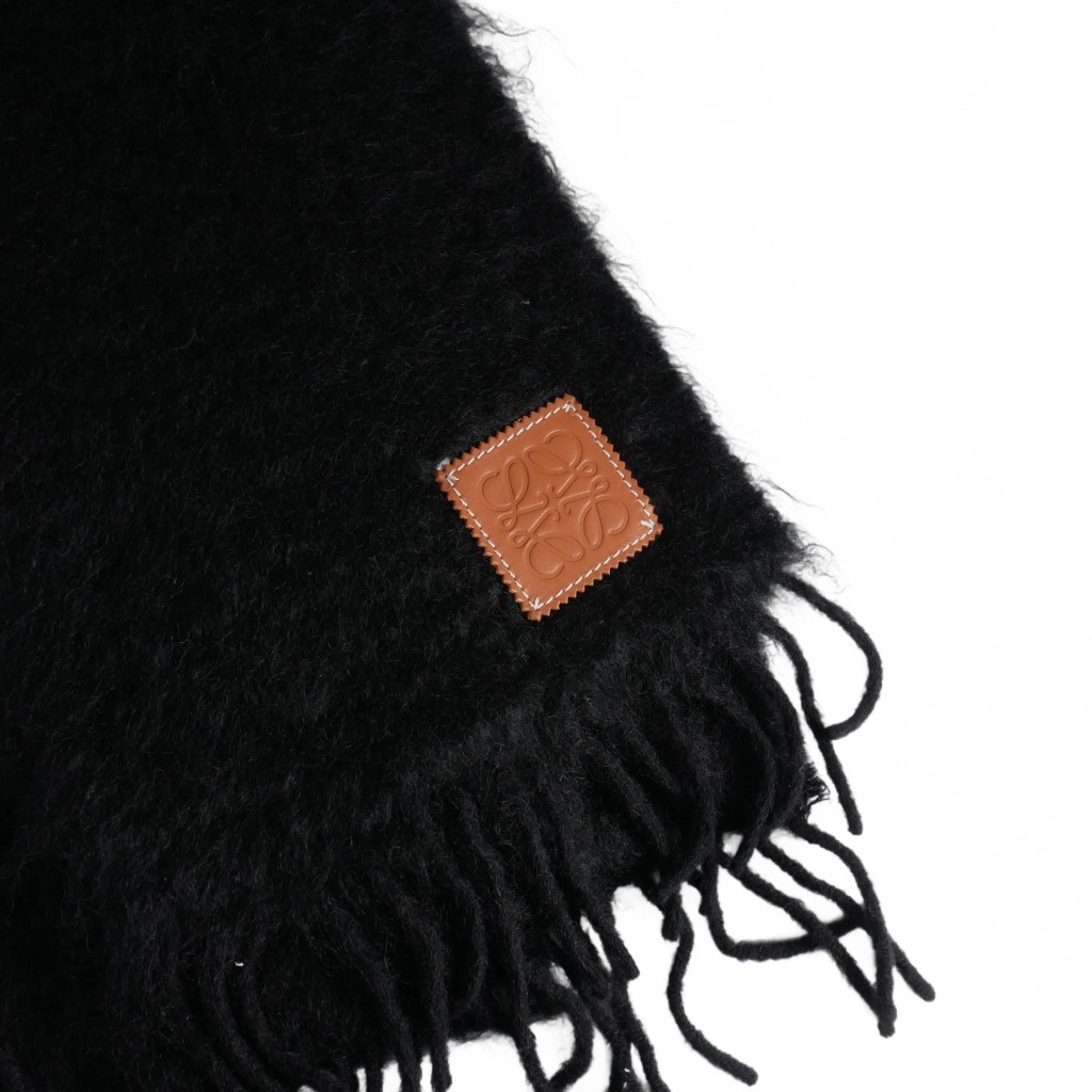 LOEWE モヘアマフラー (黒) LOEWE ロエベ モヘア マフラー ブラック 黒