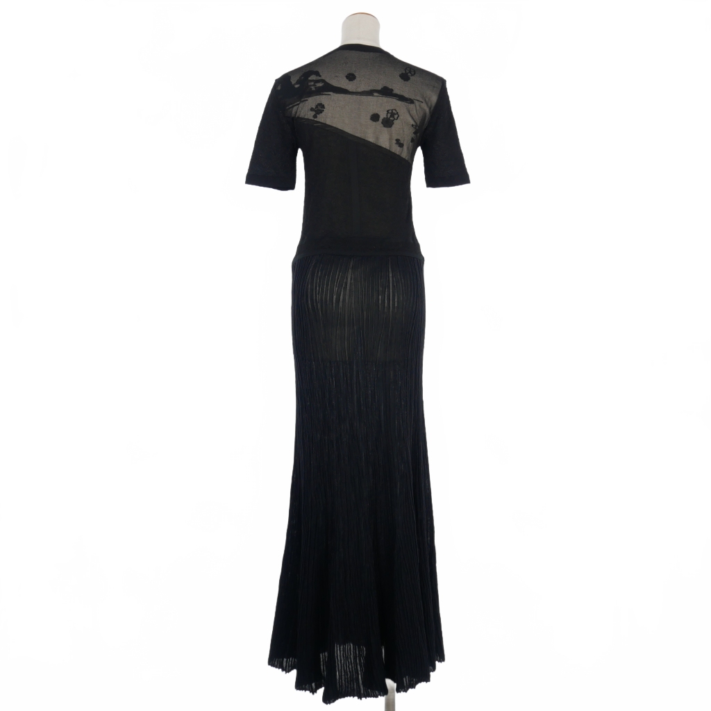 ワンピース Mame Kurogouchi Sheer Lace Knitted Dress Mame Kurogouchi マメクロゴウチ Knitted Lace Dress ニット