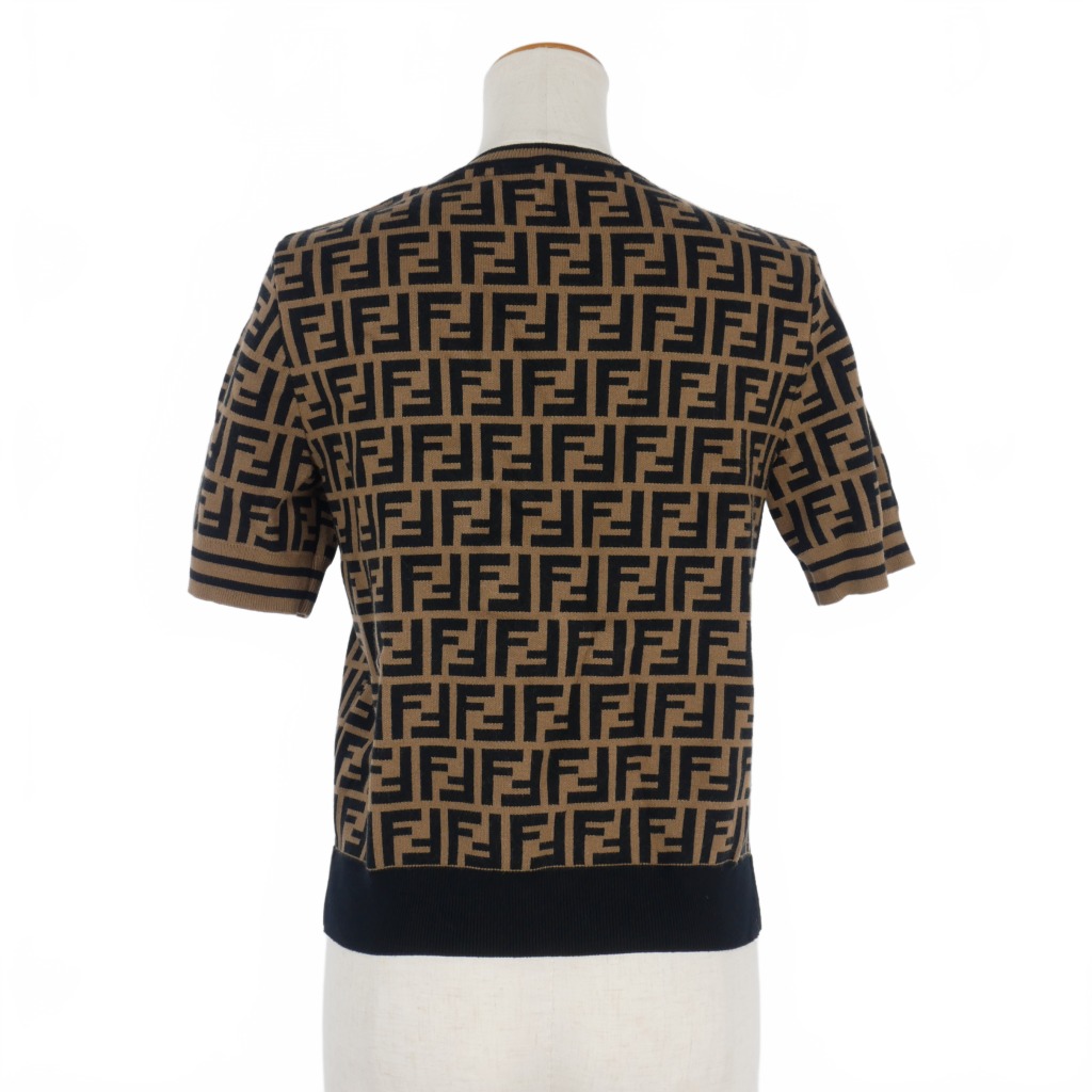 Fendi ロゴ入り 半袖ニットセーター 40 | ヤマダウェブコム