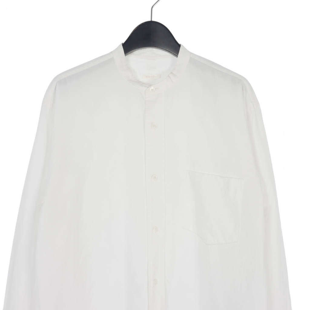 【美品】COMOLI シャツ 長袖 ホワイト 白 メンズ レディース コットン COMOLI / コモリ | サープラス 長袖シャツ - White | 通販