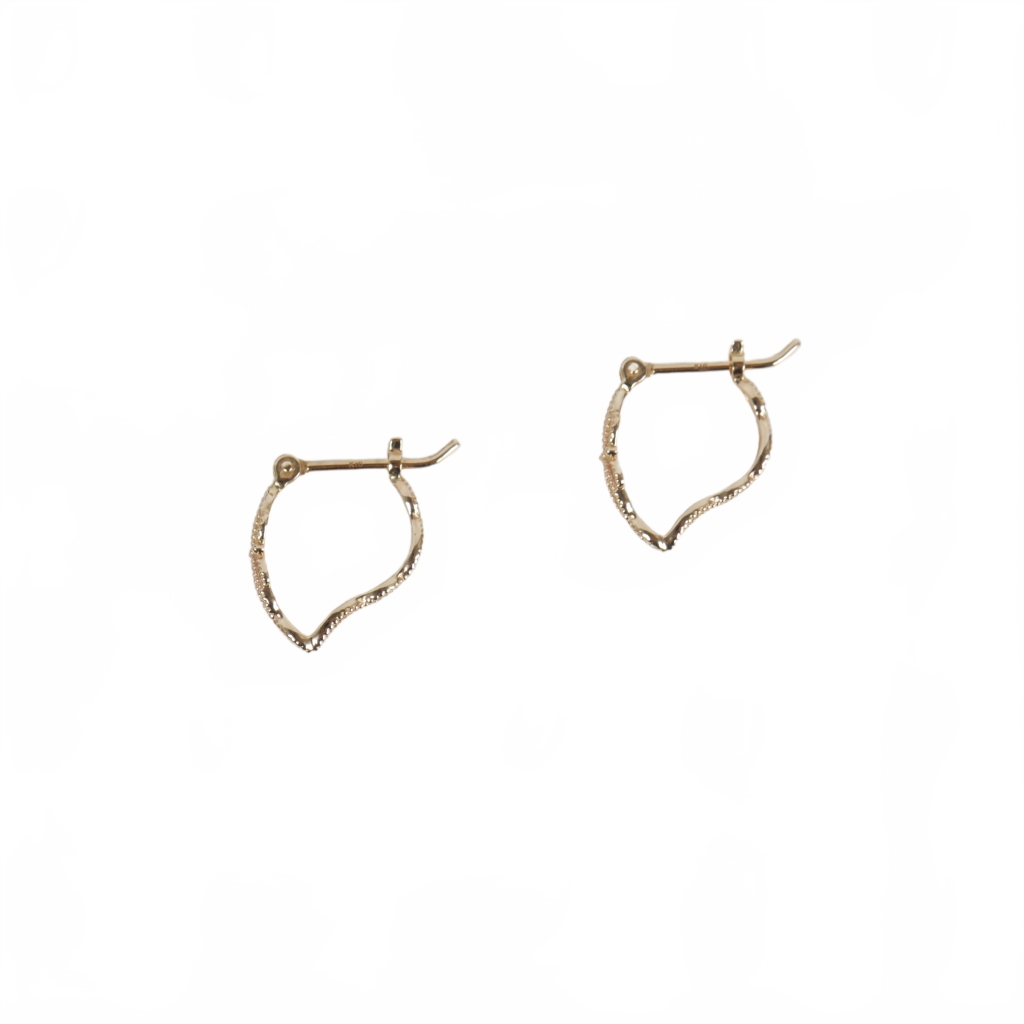 アガット agete K10 透かし フープピアス イエローゴールド レディース