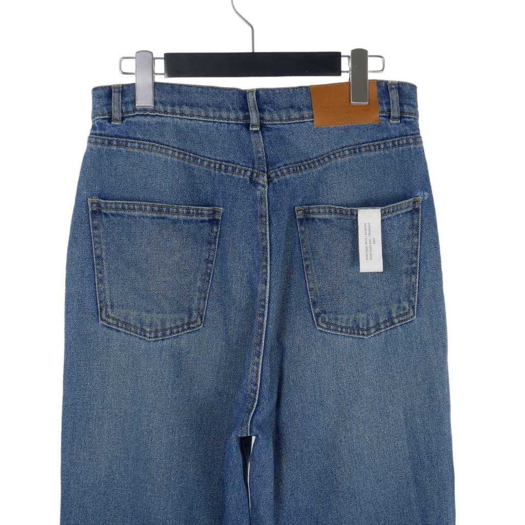 ロク rokh ウォッシュド クラッシュデニム ジーンズ 36 インディゴ  