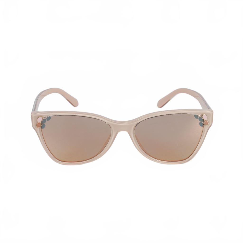 ブルガリ BVLGARI キャットアイ サングラス ミラーレンズ ピンク  