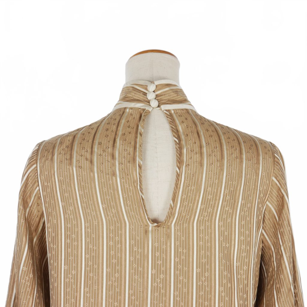 マメクロゴウチ Mame Kurogouchi Floral Stripe Silk Jacquard