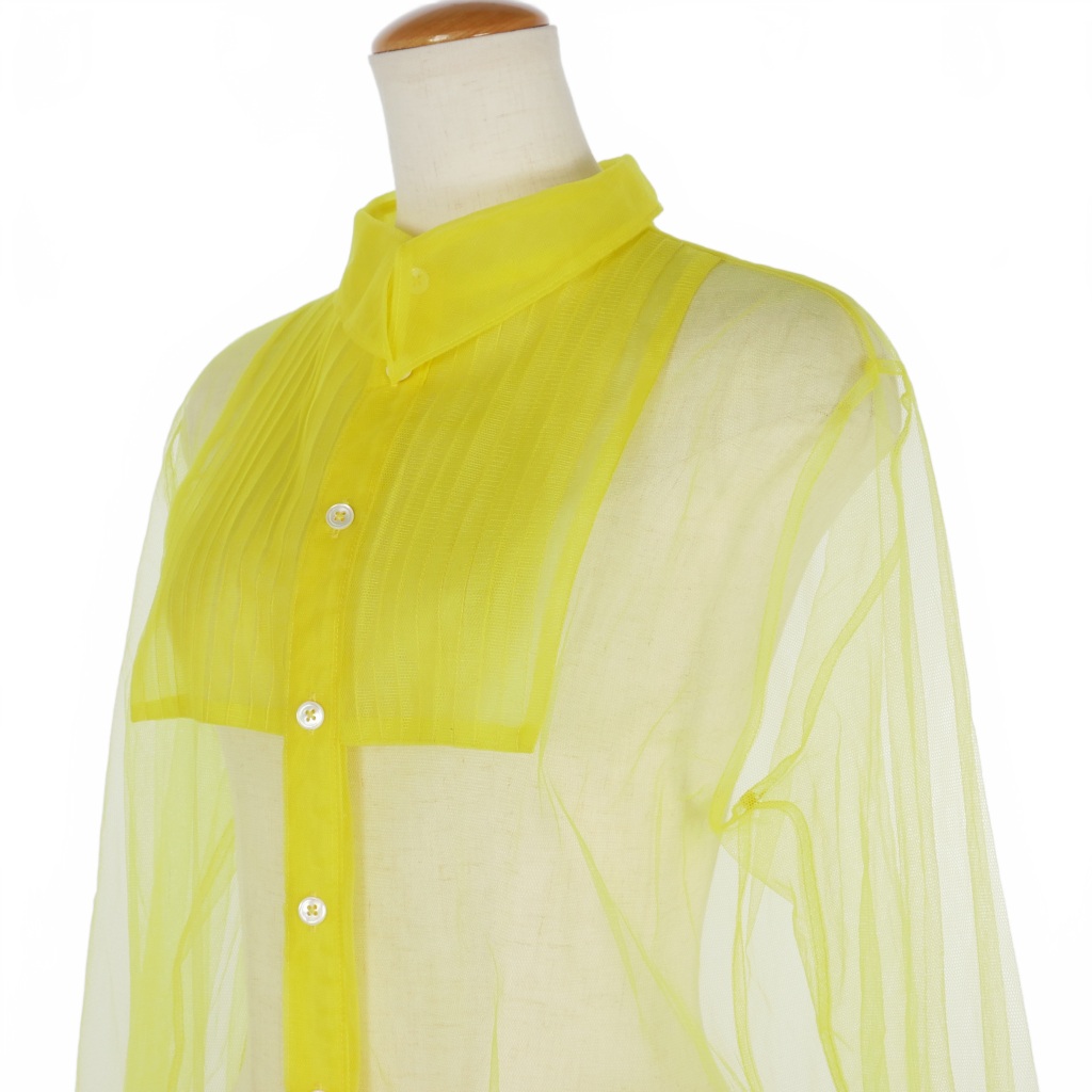 VIVIANOチュールフリル長袖ブラウス ヴィヴィアーノ VIVIANO 24SS チュール フリル シャツ シアーブラウス