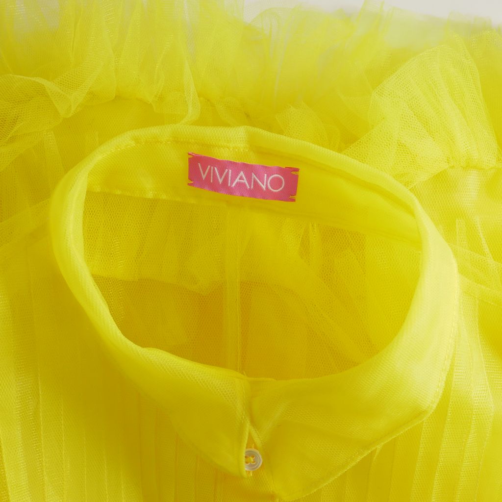 ヴィヴィアーノ VIVIANO 24SS チュール フリル シャツ シアーブラウス