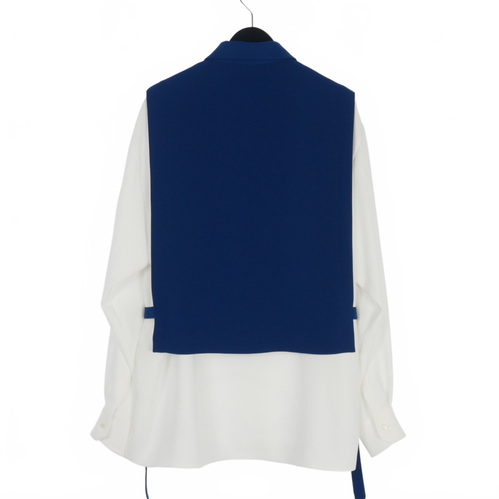 クルニ CULLNI レイヤード ベルトシャツ ブラウス 長袖 1 青 ブルー 21  