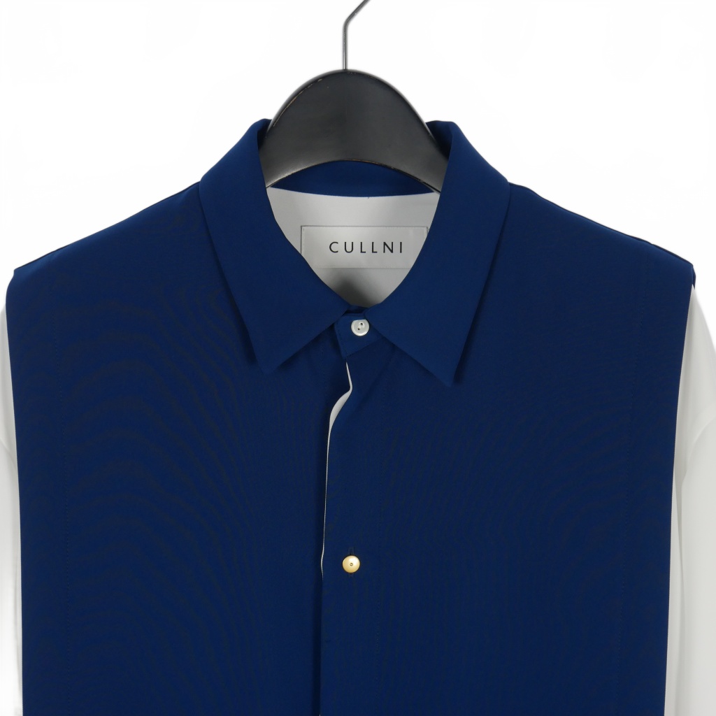 クルニ CULLNI レイヤード ベルトシャツ ブラウス 長袖 1 青 ブルー 21  