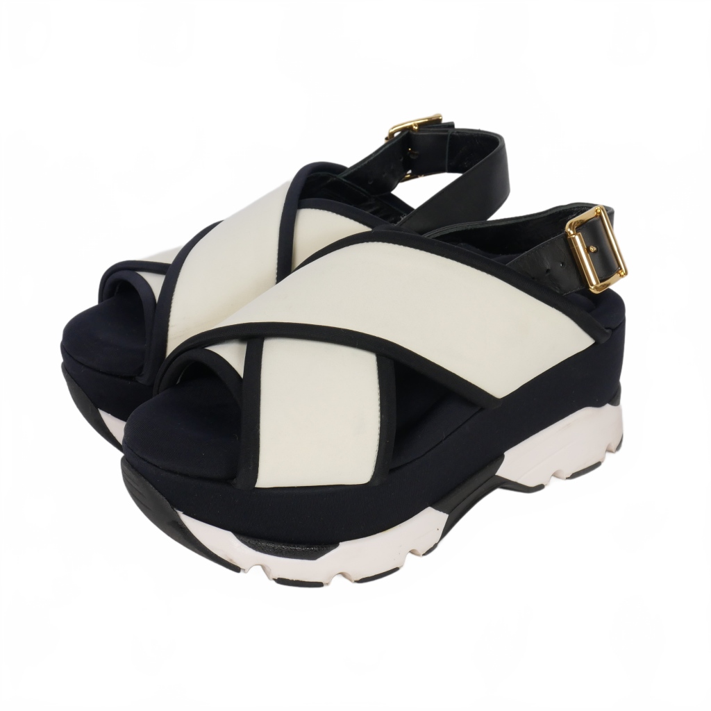 マルニ MARNI テックファブリック クリスクロス サンダル  