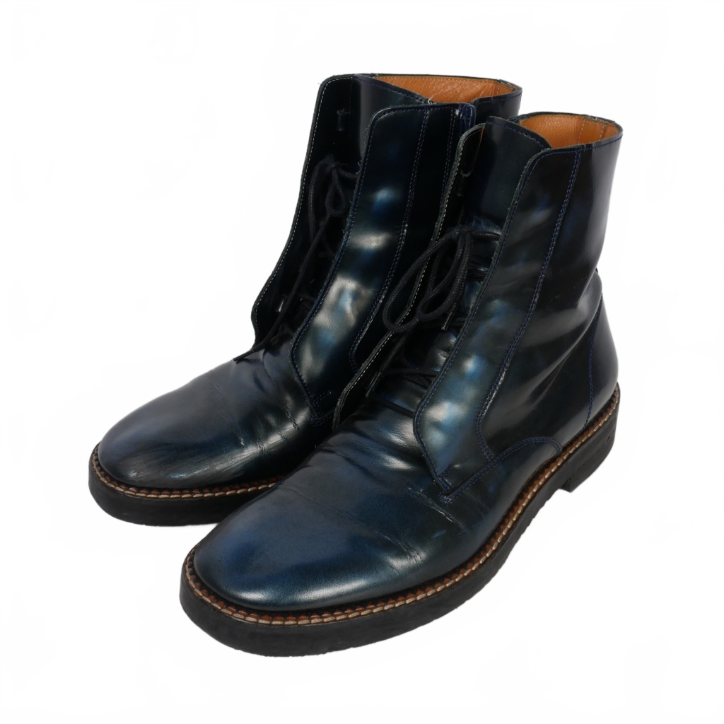 メゾンマルジェラ Maison Margiela サイドジップ レースアップブーツ  