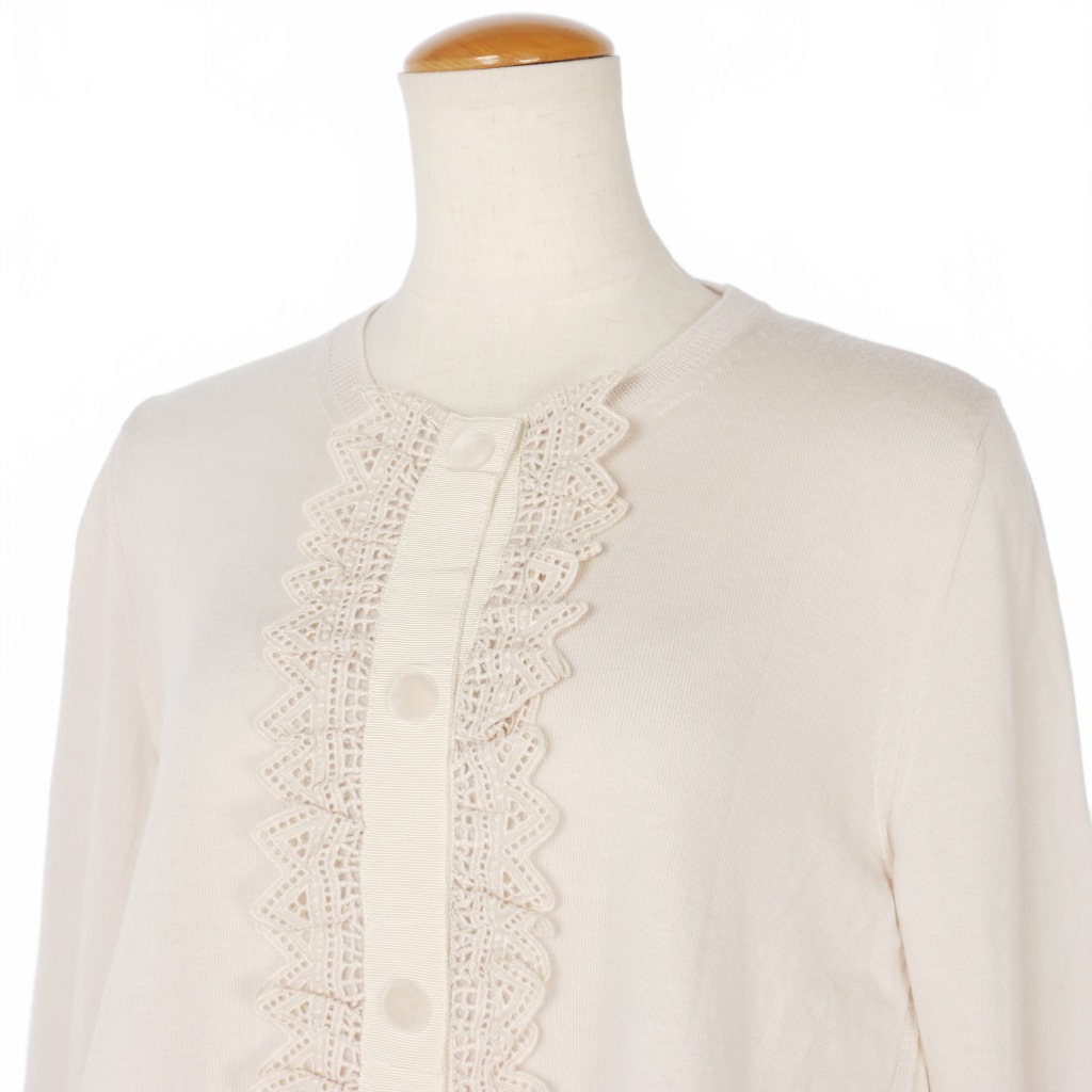 モンクレール MONCLER MAGLIONE TRICOT CARDIGAN フロント レース  