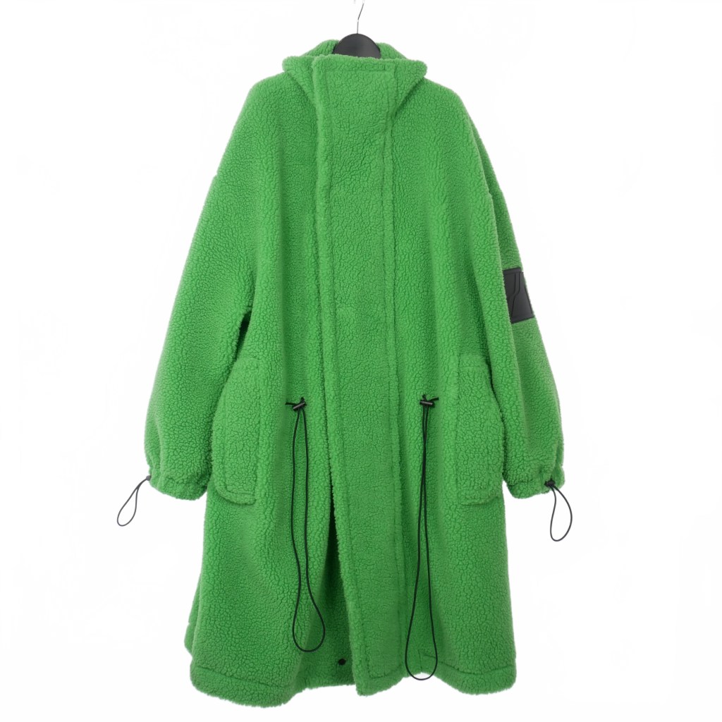 ウェルダン WE11DONE ハイネックボアコート ロング丈 緑 S グリーン WD  