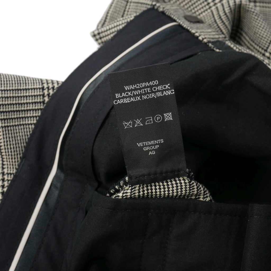 ヴェトモン ベトモン VETEMENTS 19AW テーパードパンツ スラックス XS  