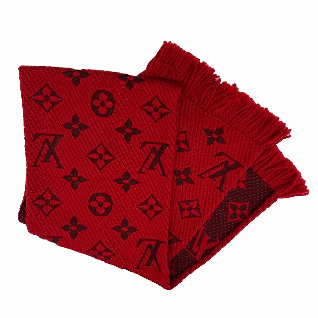 ルイヴィトン LOUIS VUITTON 国内正規 美品 エシャルプ ロゴマニア 