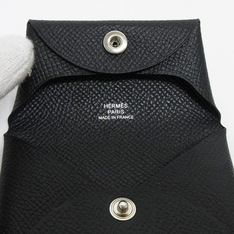 エルメス Hermes バスティア 黒 エプソン 美品 HERMES 銀座店 新品
