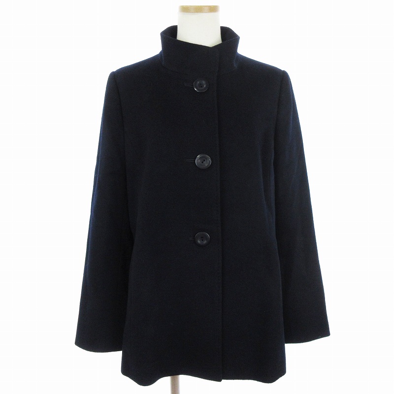 レリアン Leilian ロロピアーナ シングル ジャケット カシミヤ100％ 紺 