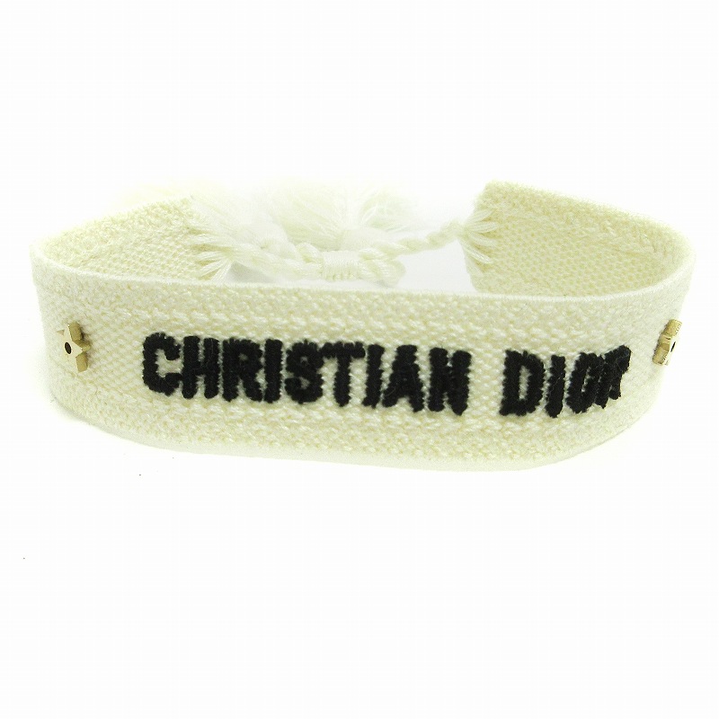 クリスチャンディオール Christian Dior 美品 ミサンガ ブレスレット 