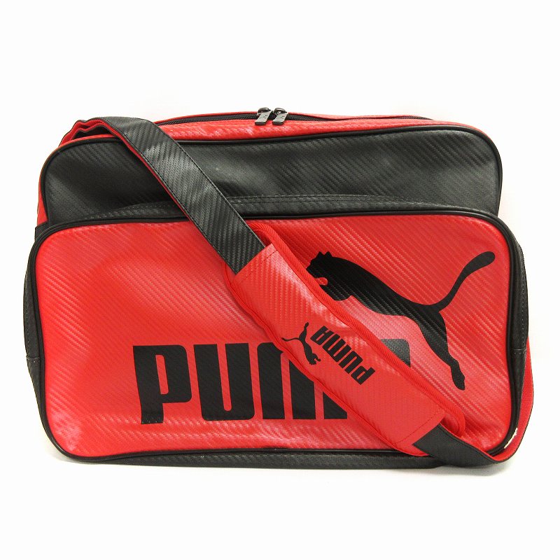プーマ PUMA ショルダーバッグ スポーツバッグ 赤 レッド 黒 ブラック 