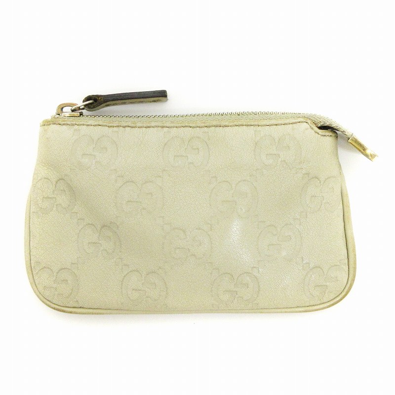 グッチ GUCCI シマ レザー コインケース キーリング付き 233183