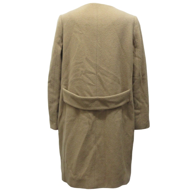 イエナ IENA SLB ノーカラーコート ウール キャメル 約Mサイズ 0101