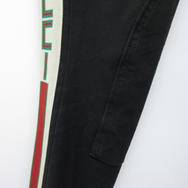 GUCCI グッチ ストライプ ギャバジンストレッチ ロングパンツ