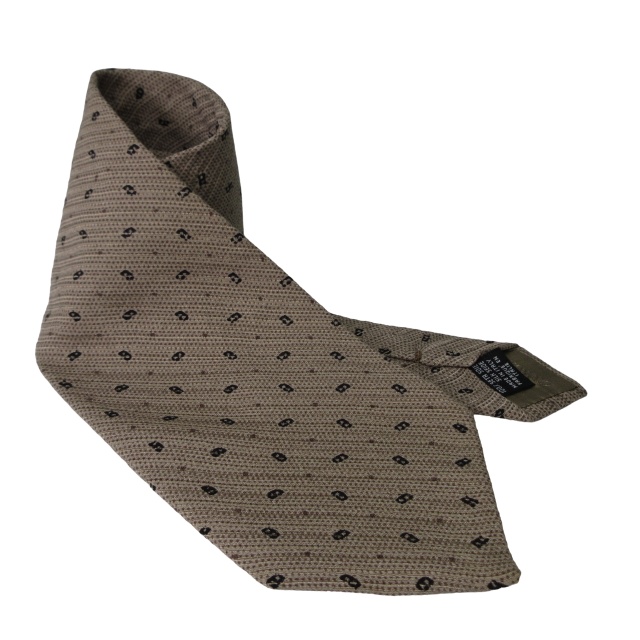 【30％OFF】 エンポリオアルマーニ EMPORIO ベージュ系 ネクタイ 総柄 ARMANI トップス
