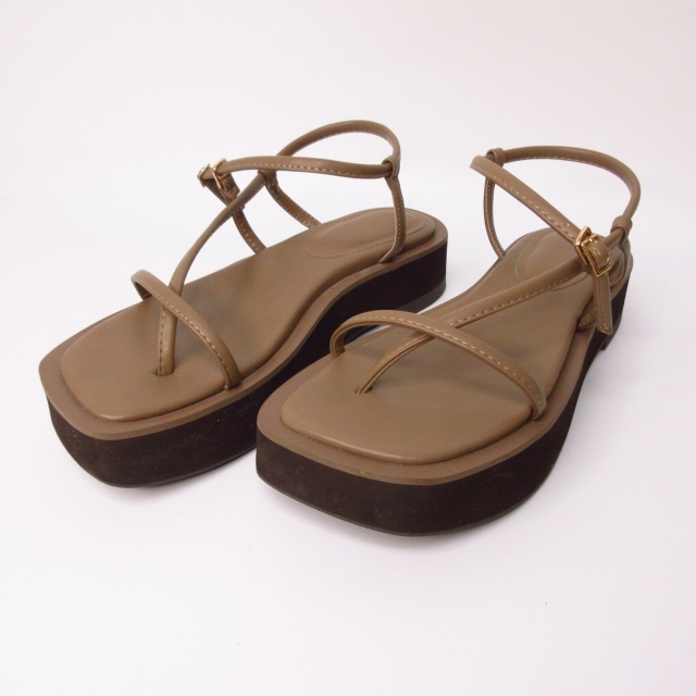 リリーブラウン Lily Brown 美品 フラットトングサンダル モカブラウン 