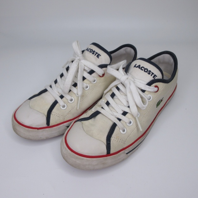 Lacoste スポーツシューズ ホワイト/ネイビー/レッド LACOSTE (ラコステ) スポーツシューズ メンズ USA7(25cm相当) レッド