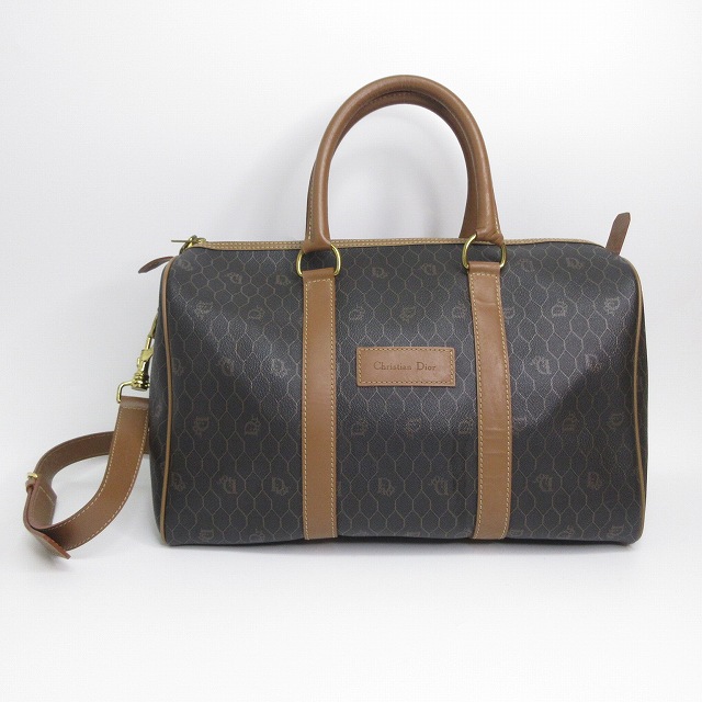 Christian Dior　ディオール　ハニカム柄　ボストンバック 旅行バック レディース] ヴィンテージ クリスチャンディオール ハニカム柄