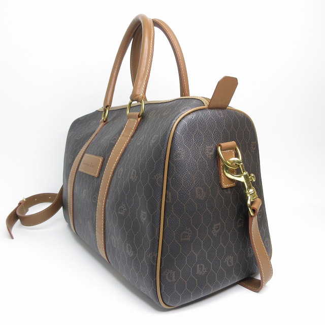 クリスチャンディオール Christian Dior ロゴ ハニカム柄 ボストン