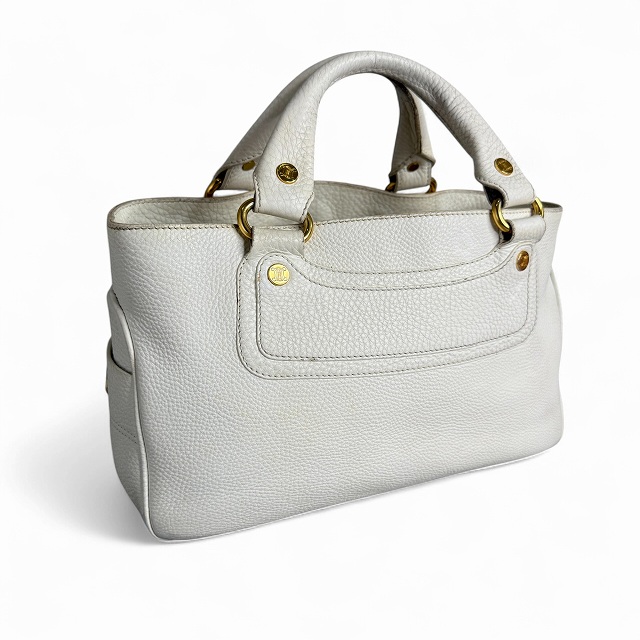 セリーヌ CELINE ブギーバッグ ハンドバッグ ホワイト レザー 