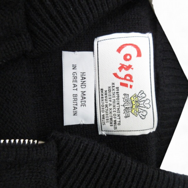 コーギー Cogi カシミヤ混 ニットジップアップジャケット ブラック M  
