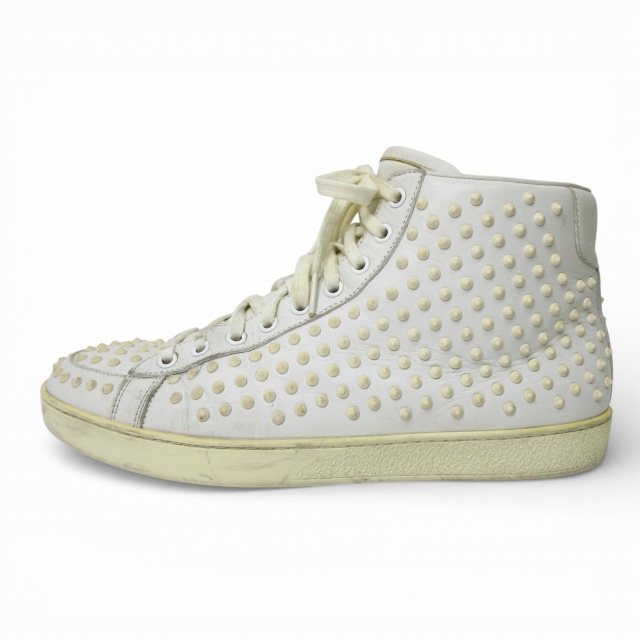グッチ GUCCI ハイカットスニーカー スタッズ ホワイト 8 1/2 27.5cm相当 k368115 メンズ