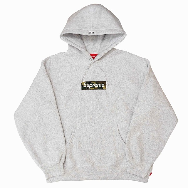 未使用品 シュプリーム SUPREME 23FW Box Logo Hooded Sweatshirt Ash  