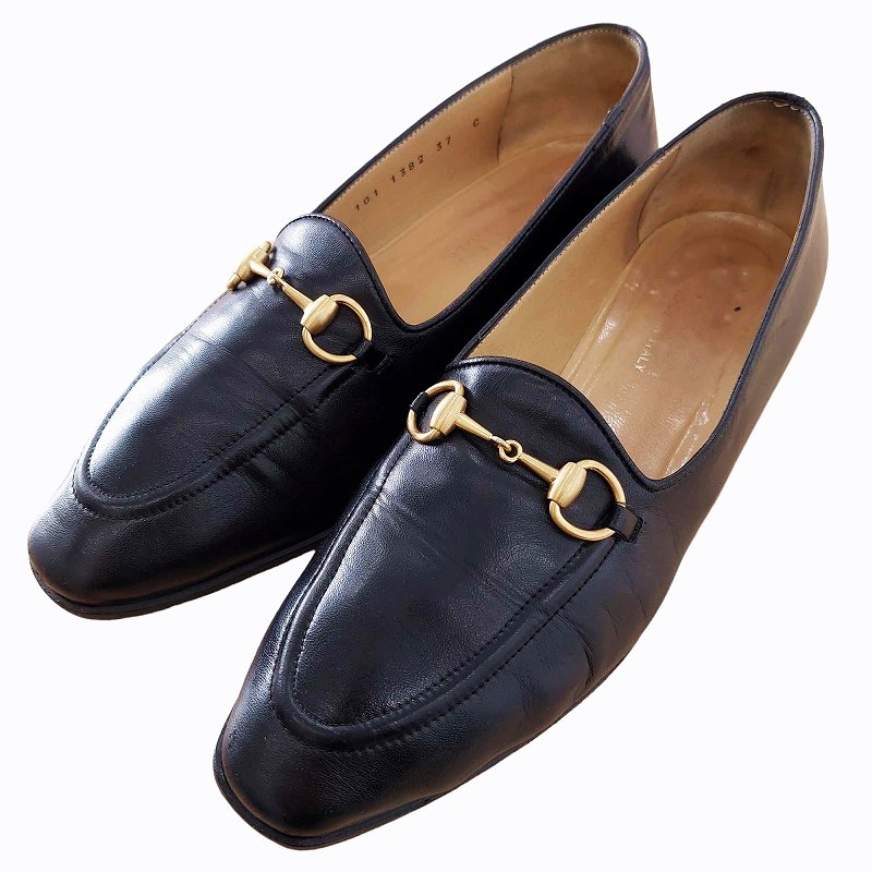 グッチ GUCCI ヴィンテージ ホースビット ローファー パンプス レザー 