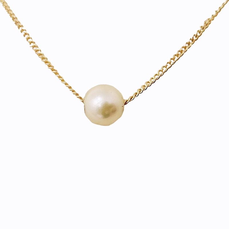 ミキモト MIKIMOTO アコヤ真珠 パール ネックレス ペンダント 金 K14 