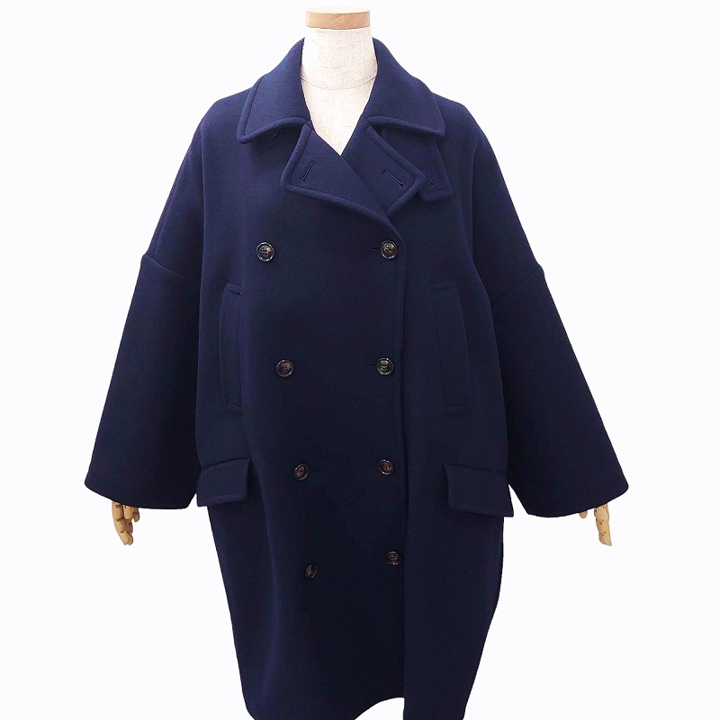 フレームワーク メルトンダッフルポンチョコート 38 黒し 