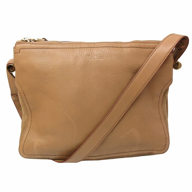 マックスマーラ MAX MARA ショルダーバッグ トートバッグ レザー 切替  