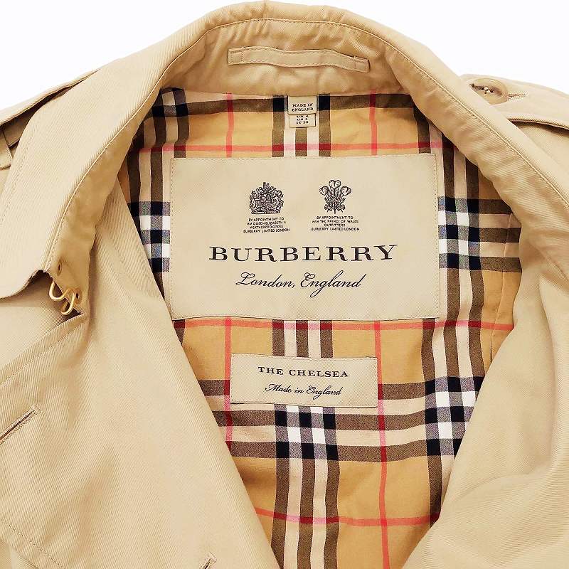 【バーバリー】THE CHELSEA　チェルシー トレンチコート　ノバチェック ミッドレングス チェルシー ヘリテージ トレンチコート (コール