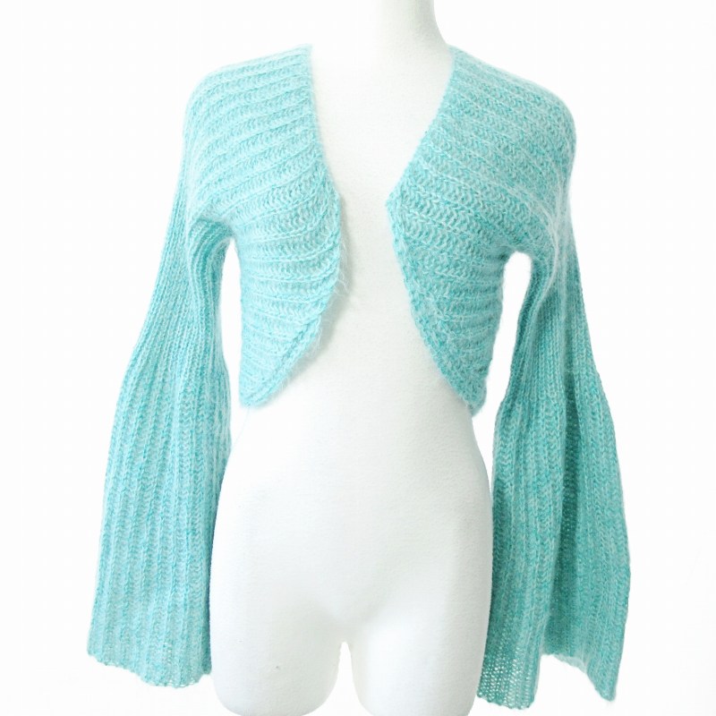 TOKUKO 1er VOL　トクコ　前開き ニットチュニック　羽織物　葉っぱ TOKUKO 1er VOL トクコ 前開き ニットチュニック 羽織物 葉っぱ