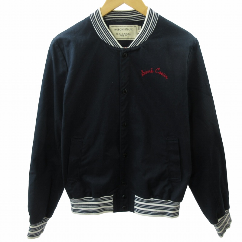 メゾンキツネ MAISON KITSUNE ブルゾン ジャケット 裏地チェック柄 