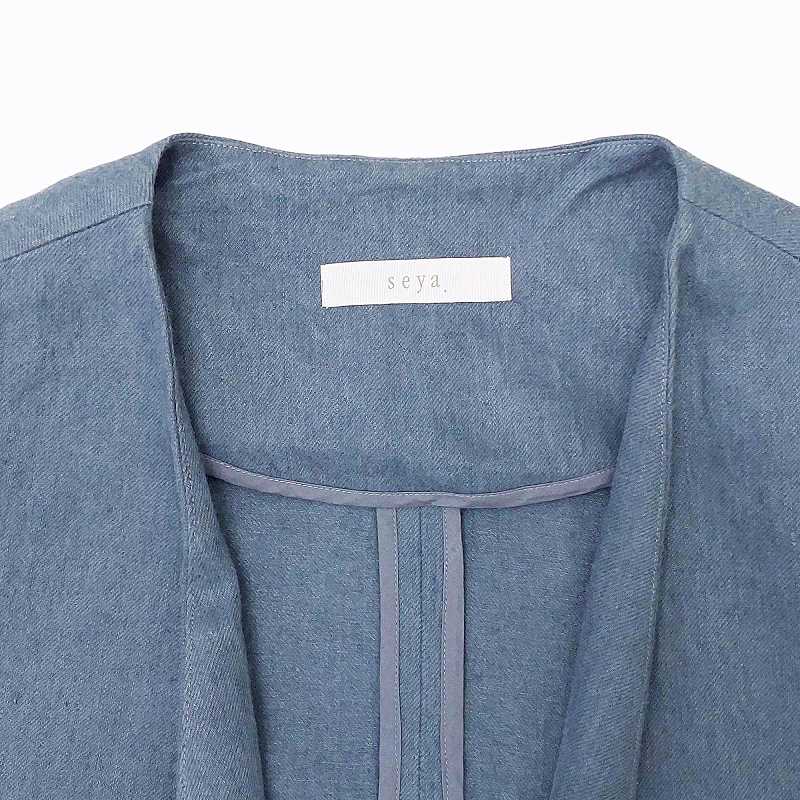 seya. collarless jacket リネン ノーカラージャケット seya. Collarless jacket ノーカラージャケット