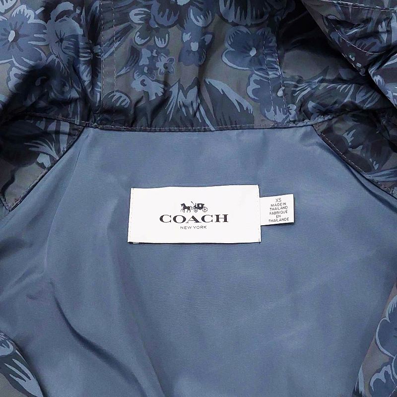 コーチ COACH 美品 F56273 マウンテンパーカー ブルゾン ジャケット 花 
