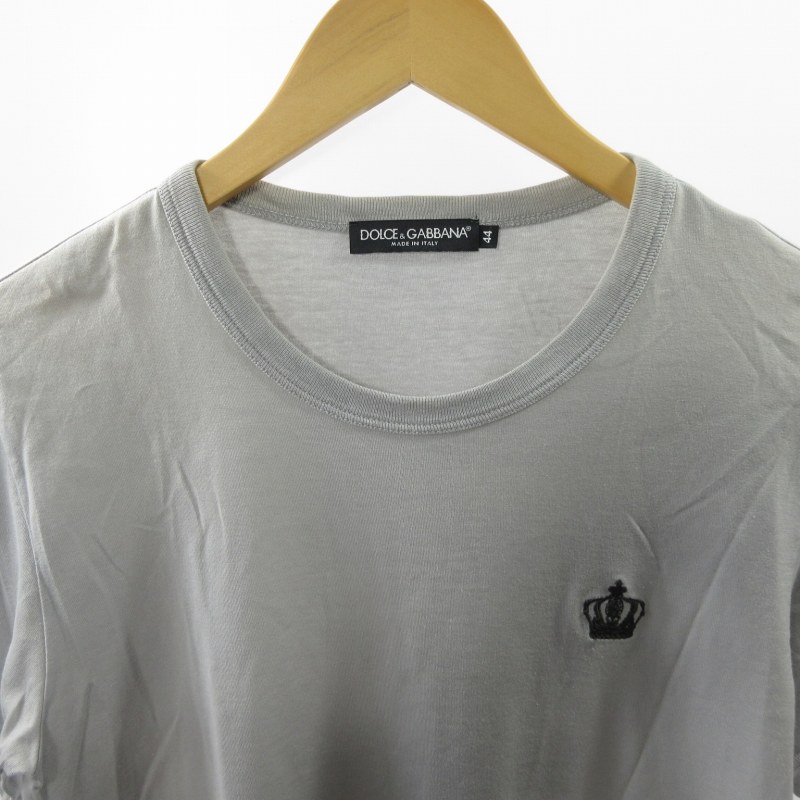 関税込 ドルチェ＆ガッバーナ Tシャツ シルク クラウン ロゴ ドルチェ&ガッバーナ ドルガバ DOLCE&GABBANA クラウン Tシャツ