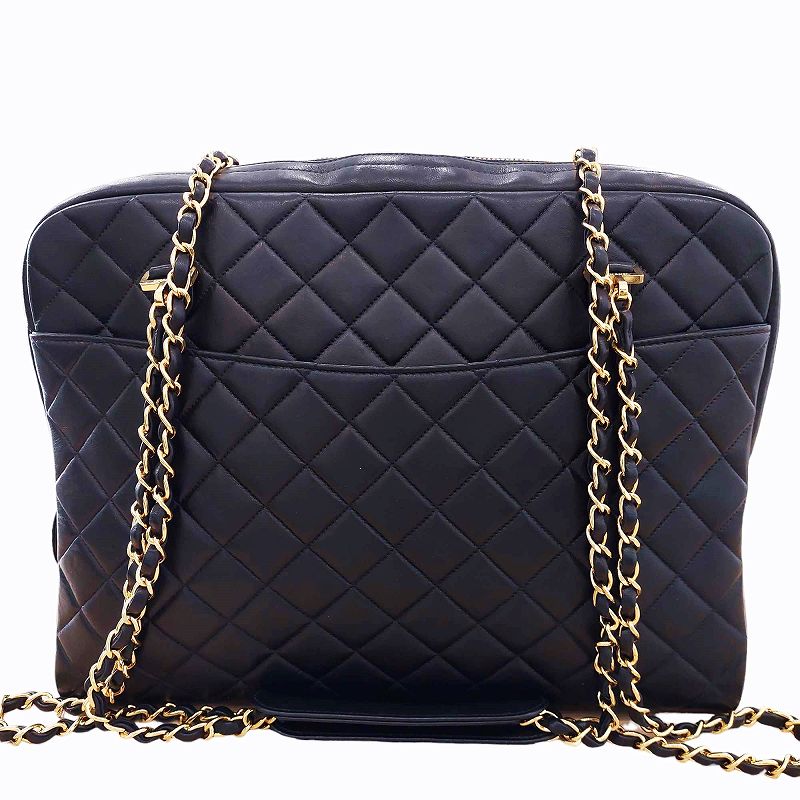 シャネル CHANEL ヴィンテージ マトラッセ ダブルチェーンショルダー 