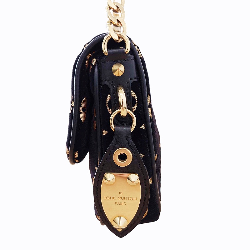 ルイヴィトン LOUIS VUITTON モノグラム ベルベット ポシェットカリー